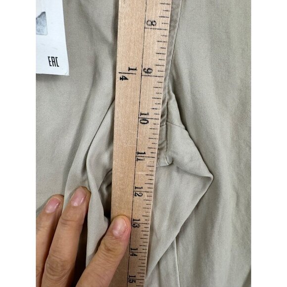 Zara Parachute Pants Light tan baggy cropped barrel sz 0 - Picture 7 of 12